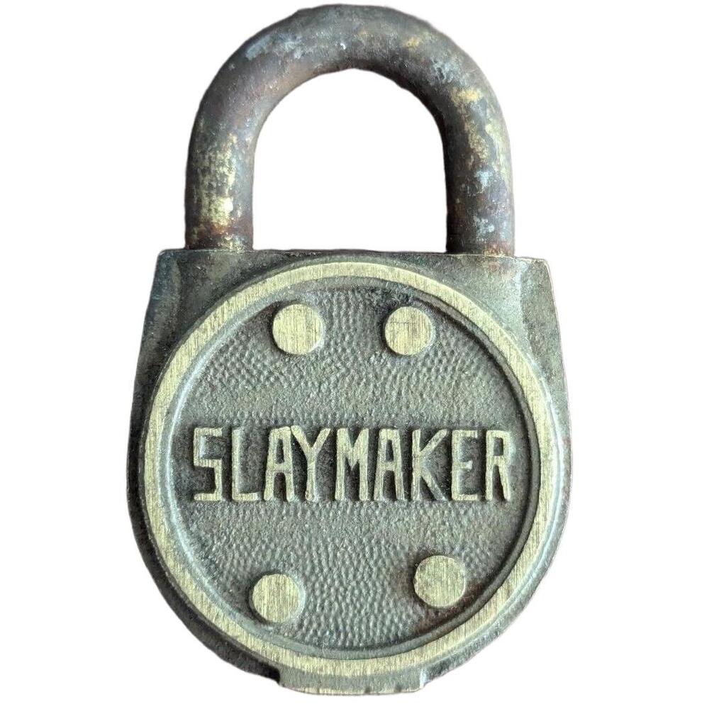 Vintage Slaymaker Brass Padlock Lock #9 Old Lock Lock‎ USA Made Antique Lock